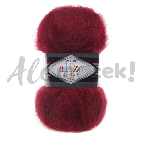 Alize Mohair Classic 57 - bordowy