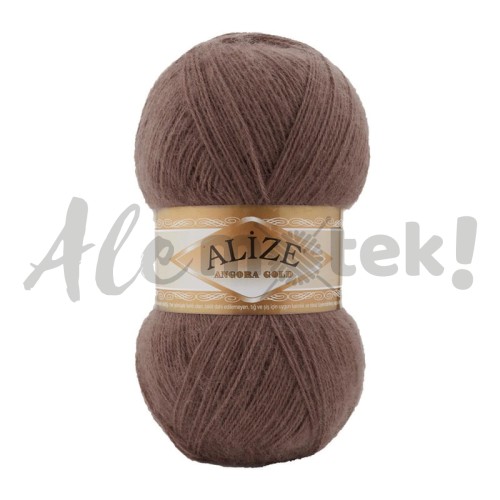 Alize Angora Gold 493 - ciemny brązowy