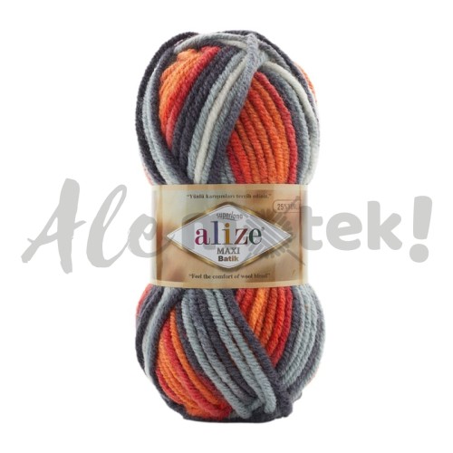 Włóczka Alize Superlana Maxi Batik 8020 100 m 100 g 25% wełna 75% akryl