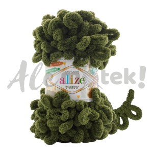 Włóczka Alize Puffy 620- zieleń wojskowa pętelkowa rękodzieła (100gr/9mt)