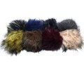 Pompon futrzany 10 cm - czerwony