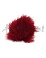 Pompon futrzany 10 cm - czerwony