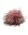 Pompon futrzany 10 cm - brudny różowy
