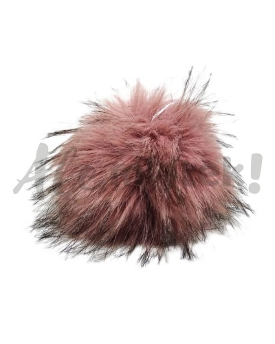 Pompon futrzany 10 cm - brudny różowy