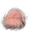 Pompon futrzany 10 cm - pudrowy różowy